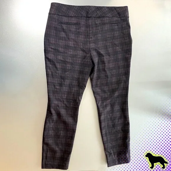 Dalia Black and Grey Plaid Dress Pants Size XL High Rise Like NEW - Picture 2 of 4
